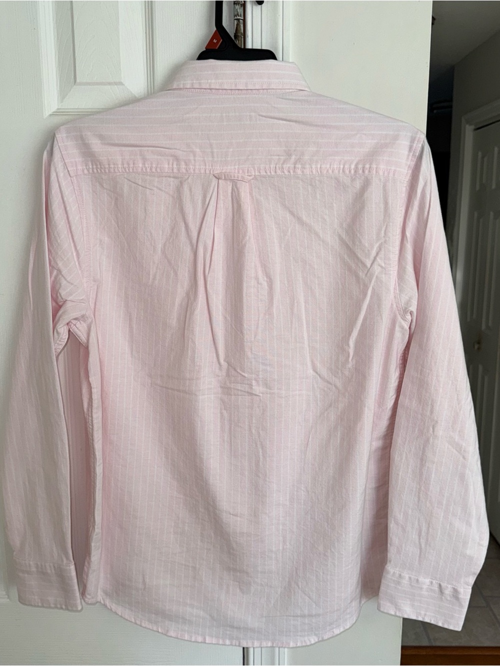 Free Assembly Oxford Shirt Pink Crystal Striped Button Down Cotton Spandex M NWT - Picture 13 of 16